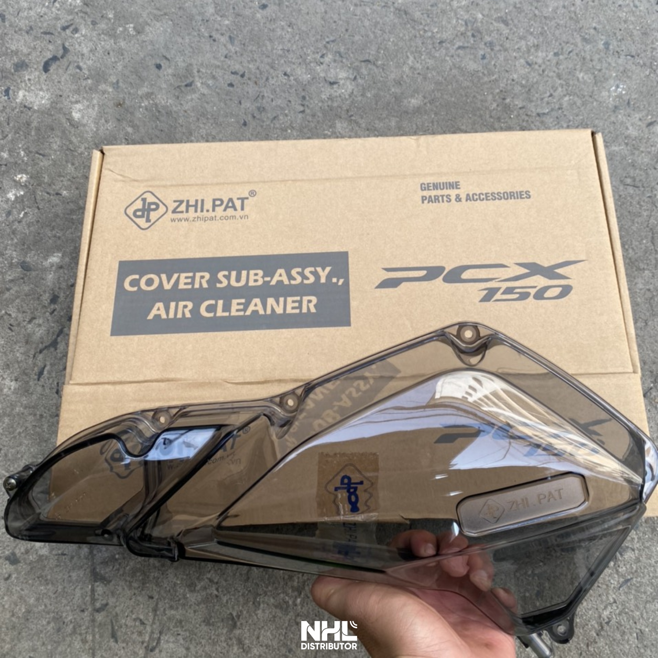 Ốp Lọc Gió Trong Suốt Zhi.Pat dành cho Honda ADV, PCX mới Chính Hãng